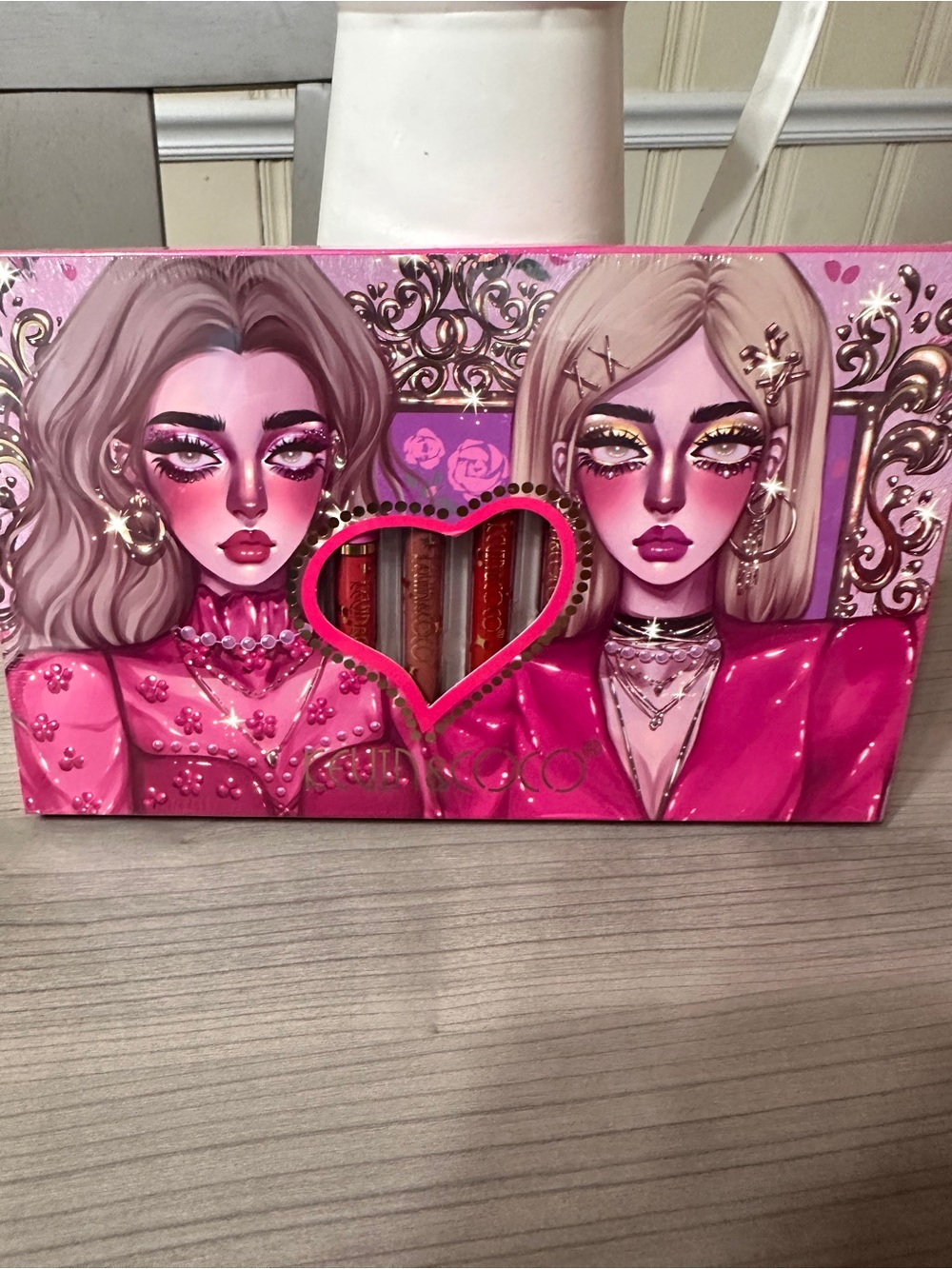 Kevin&COCO Lip GLOSS 12 piece Set — Shimmering Pink Lip Glosses